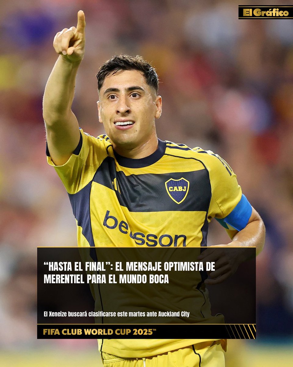 LA FE DE MERENTIEL 🙏🏻

💪🏻 El delantero uruguayo lanzó un mensaje optimista para el Mundo Boca: "Hasta el final"

😬 El Xeneize está obligado a golear por seis o más goles a Auckland City y esperar una derrota de Benfica ante Bayern Múnich.