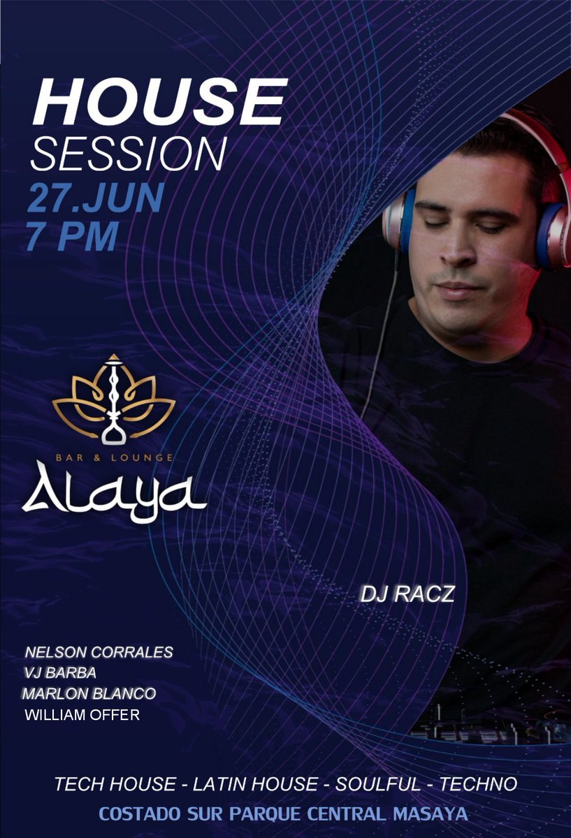 AlayaBar's tweet photo. 🎧 HOUSE SESSION en ALAYA 🎧

DJ RACZ con 12 años de experiencia en el género lidera la cabina con un set de Latin house y Rock House que promete elevar la energía y las vibraciones del evento.

🔥No Cover🔥 https://t.co/elP6qiKLpd