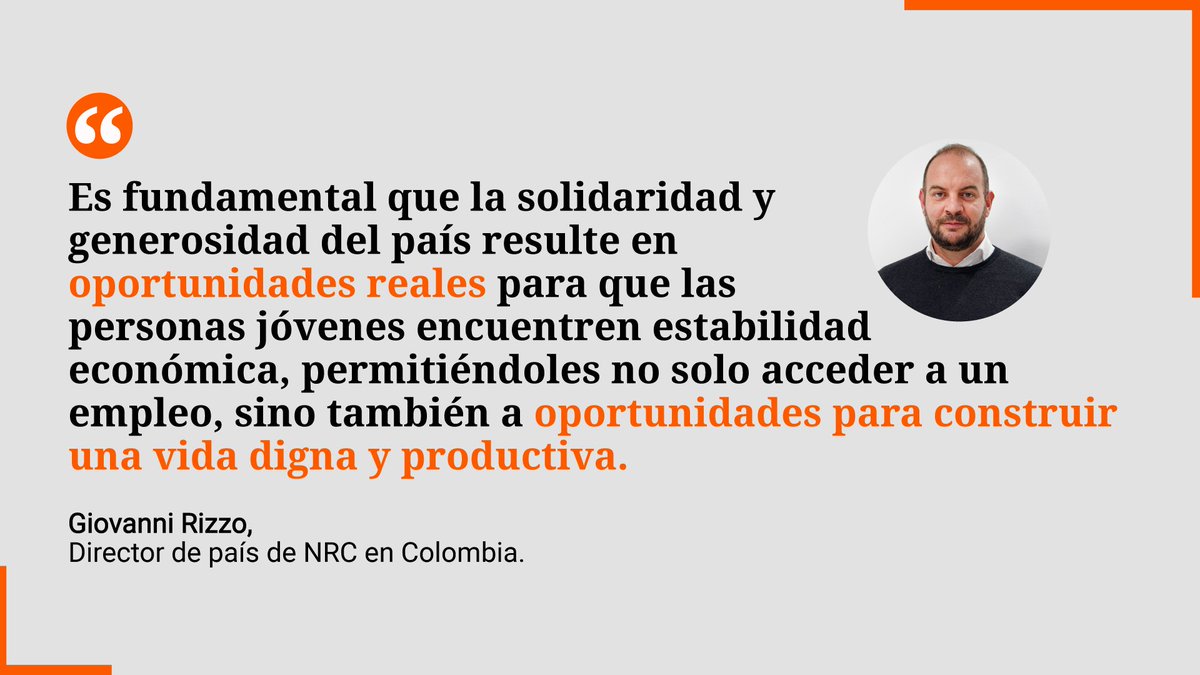 Jóvenes refugiados y migrantes necesitan más oportunidades de integración económica en #Colombia.

Es fundamental que las instituciones gubernamentales escuchen y actúen para que los jóvenes puedan contribuir a la economía del país y transformar positivamente sus propias vidas.