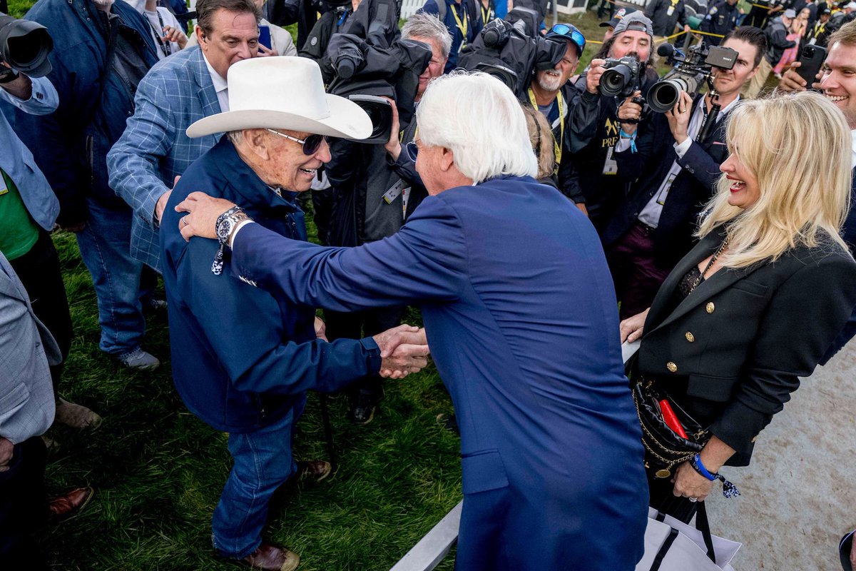 2024 #Preakness and this amazing moment as we wait for the interview. Never have so many losing connections been happier for the winner
