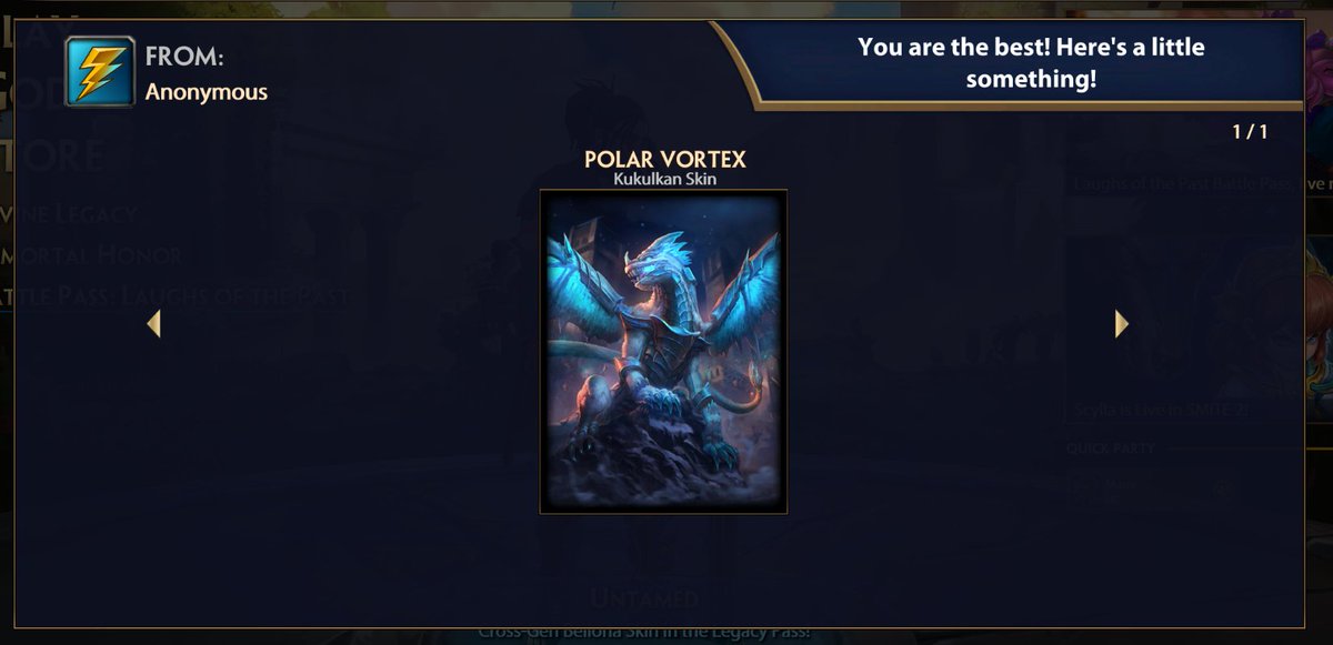 Quién es la persona que mas o mmenos una vez al mes me regala una skin en smite 1 👁️👄👁️  tqm