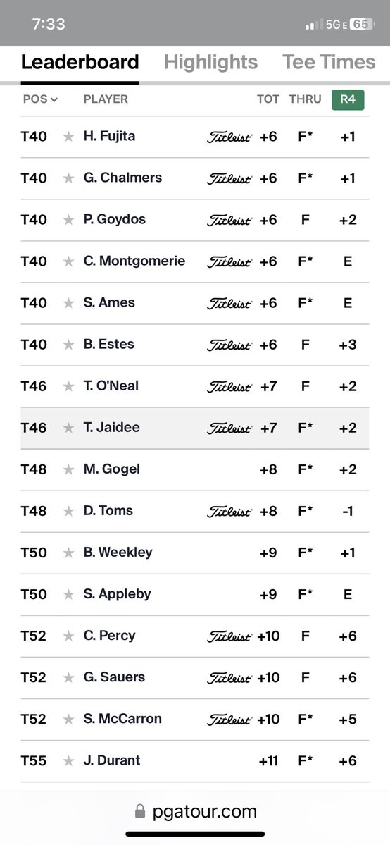 BobEstesPGA (@estespga) on Twitter photo Lots of good players finished at +6 this week at the <a href="/KauligChamp/">Kaulig Companies Championship</a>. Two ugly 3 putts today kept me from finishing only 14 back.
Firestone South is really hard from start to finish! Lots of good players finished at +6 this week at the <a href="/KauligChamp/">Kaulig Companies Championship</a>. Two ugly 3 putts today kept me from finishing only 14 back.
Firestone South is really hard from start to finish!