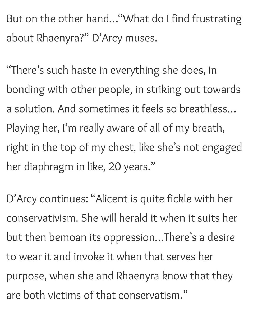 Emma always gets it and also I love it when they talk about Alicent