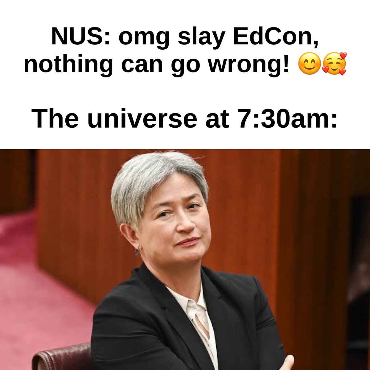 Looking forward to being yelled at for the next 8 hours for something completely out of my control 😢😭#nusedcon25