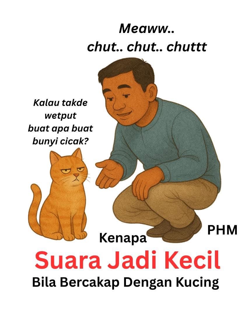 Pernah tak perasan… bila kita bercakap dengan kucing, suara kita automatik jadi kecil, lembut, kadang-kadang siap keluar suara kepit?

Ini sebenarnya bukan perkara pelik. Ia berlaku secara semula jadi kerana kucing sangat sensitif terhadap bunyi. 

Thread!
