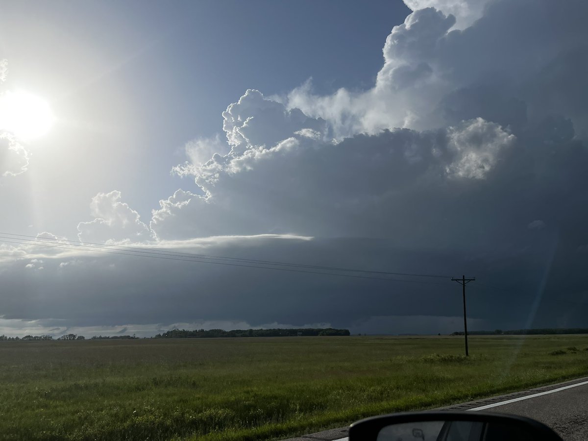 Supercell north of Thief River Falls #mnwx