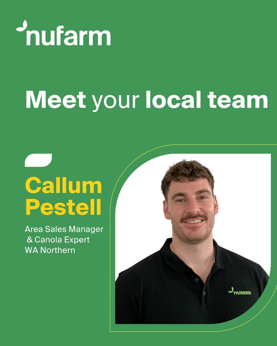 From helping Northern WA growers boost yields to guiding seasonal decisions, Callum Pestell, Area Sales Manager for Northern WA, is all about practical, on-farm support.
“I’m dedicated to cultivating innovation and backing the farmers of Western Australia.”
📞 0427 168 356