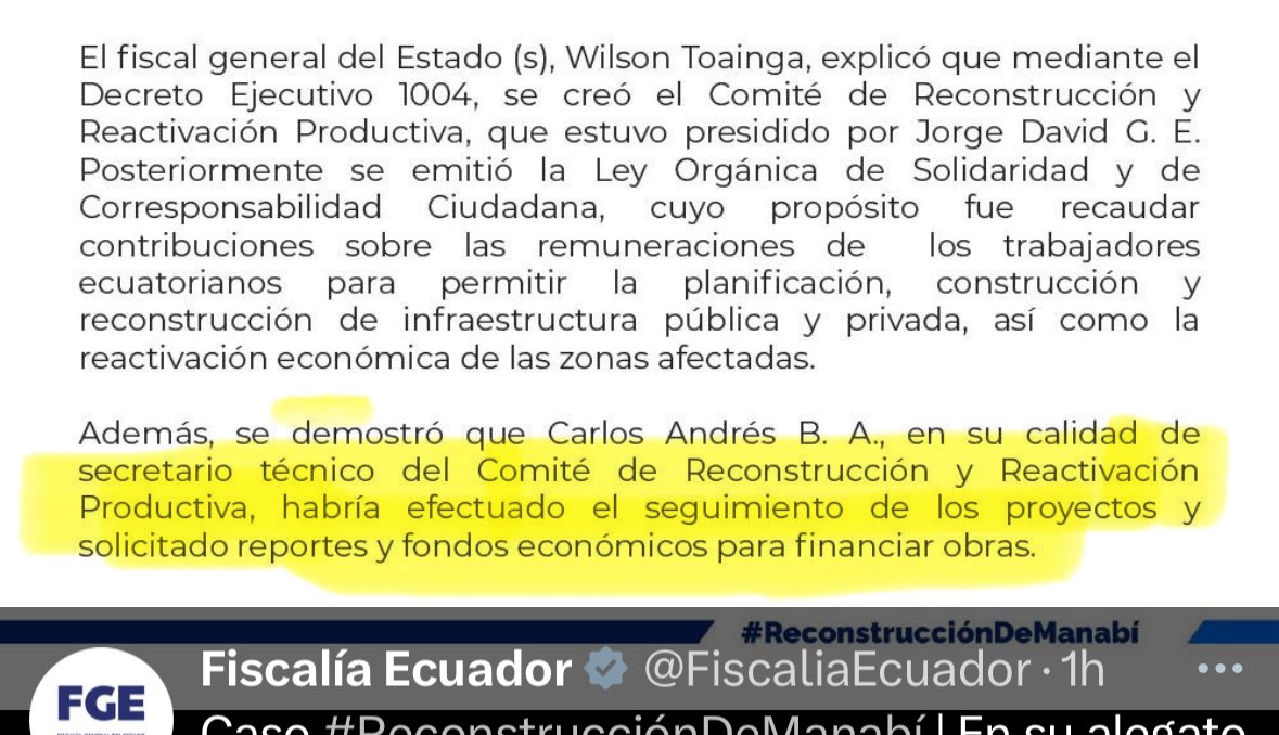 🚨 Ahora es oficial 🚨 

Mi país me ha enjuiciado por hacer mi trabajo, con estas pruebas (del X de fiscalía). 

1ra foto: mis funciones por decreto presidencial 1004 - 2016
2da foto: fiscalía “descubre” mis funciones y dice que son peculado. 

A consecuencia de aquello, me