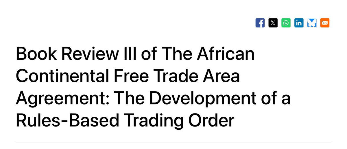 Afronomicslaw (@afronomicslaw) on Twitter photo Book Review III by <a href="/ClairGammage/">Clair Gammage</a>
“While much has been written about the African Continental Free Trade Area (AfCFTA), very few studies address the social, political and cultural implications of this new regional bloc from the perspective of international economic law. In this Book Review III by <a href="/ClairGammage/">Clair Gammage</a>
“While much has been written about the African Continental Free Trade Area (AfCFTA), very few studies address the social, political and cultural implications of this new regional bloc from the perspective of international economic law. In this