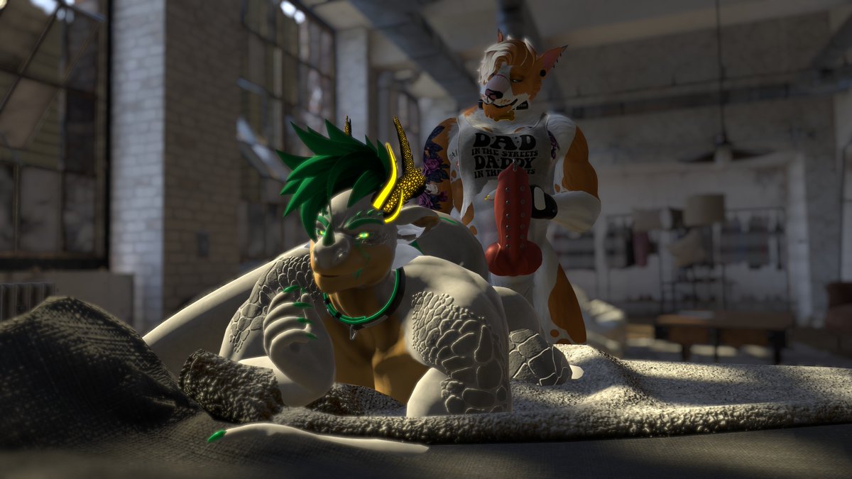 Damn Bro who knew my roommate was down to help a Bro out. Sneak peek on what's to come.  <a href="/Ziekefox/">✨Sub Daddy Zieke✨</a> #Dragon #Wolfman #nsfwtwt