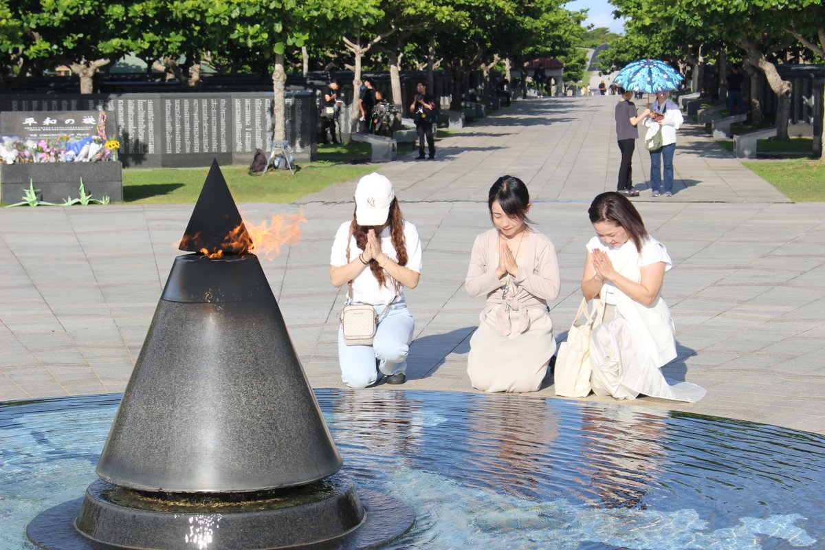 🌈戦後80年の慰霊の日 ここ摩文仁の平和の礎は、平和の祈りにつつまれ
