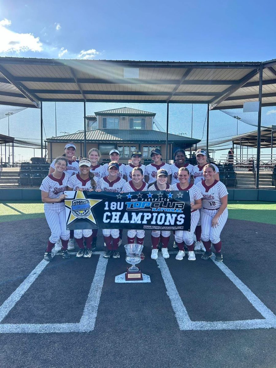 I give you the 18u Top Club Nationals 2025 Champions! <a href="/TCNfastpitch/">Top Club National Fastpitch Events</a>  <a href="/tagupSoftball/">tagup</a> 

These girls battled with 46 of the best teams in the country and our scored their opponents 53-14! 

Next stop - Colorado!