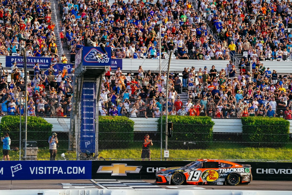 SportsonPrime's tweet photo. That winning feeling! #NASCARonPrime https://t.co/PZbwOKyjse