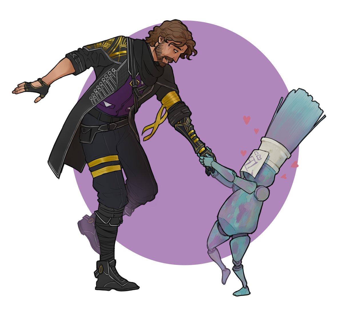 _kaciart's tweet image. Karatom and his new bestie Monsieur Brushface
#ClairObscurExpedition33