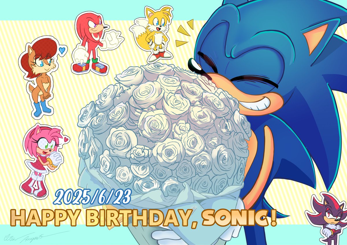 HAPPY BIRTHDAY, SONIC! I love you, you blue rat