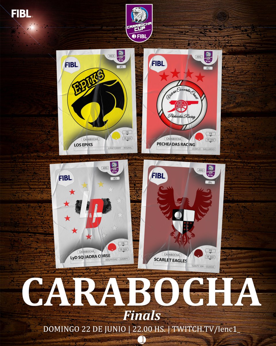 🏆 HOY CONOCEREMOS AL PRIMER CAMPEÓN DE LA CARABOCHA 🏆