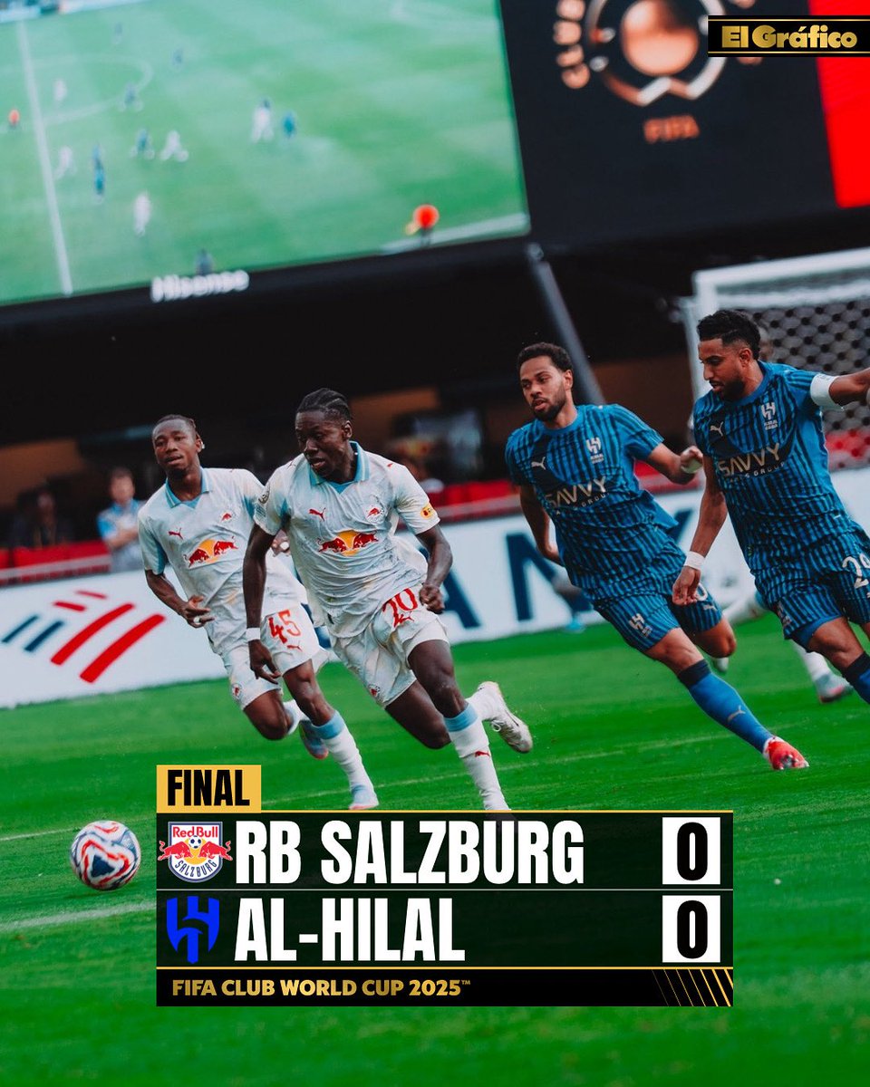 🟰 EMPATE EN WASHINGTON

🔛 Salzburgo y Al Hilal no se sacaron diferencias e igualaron 0-0.

🆚 El conjunto austriaco se jugará la clasificación ante Real Madrid.