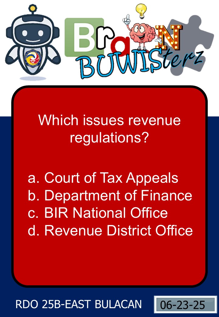 birgovph_rdo25b's tweet photo. It's Brain BUWISterz time!

Multiple Choice!

Comment down the correct answer to the question below and get a chance to win P100 GCash or Mobile Load! 2 winners will be chosen at the end of the day!

Don't forget to like, follow and share!

#rdo25b
#rdo25bBrainBUWISterz https://t.co/htz04ElQ21