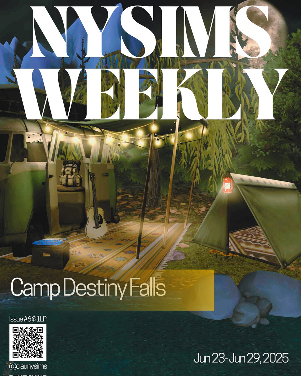 🇺🇸 NYSim Weekly
🏕 Campfires, legends, and lakes full of secrets — our newest edition is live!
🎒 Grab your backpack and join us for a cozy trip to Camp Destiny Falls, with special features from Influence Island and Simscathlon gear picks to camp like a pro.
🌲 This issue is