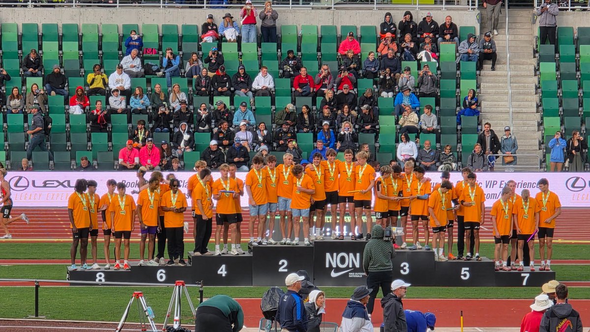 Congratulations to the Gibbs Track &amp; Field 4x200 team who placed 8th at Nationals, earning them medals and All-American!