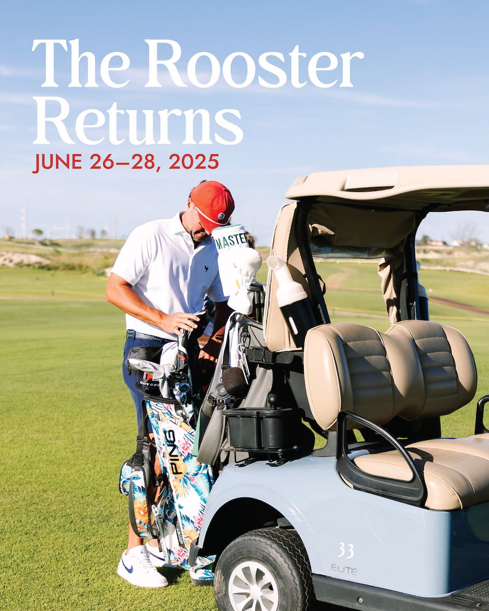 This isn’t your average weekend on the course. The Rooster hits different. 💯

🏌️ Practice rounds (book in advance)
🥃 Open bar all weekend
🖌️ Art show + silent auction
🎧 DJ sets &amp; karaoke nights
📅 June 26–28, 2025

Good golf. Strong pours. A damn good time.