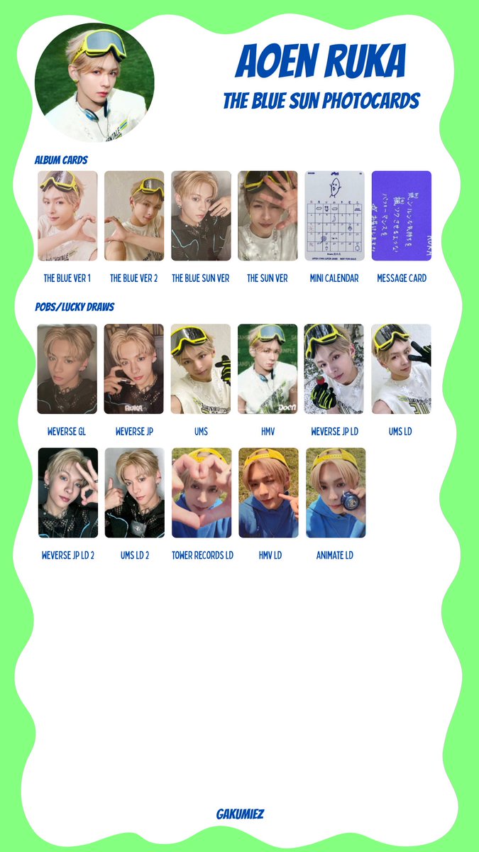 250622 UPDATE aoen the blue sun photocard wishlist template YUJU