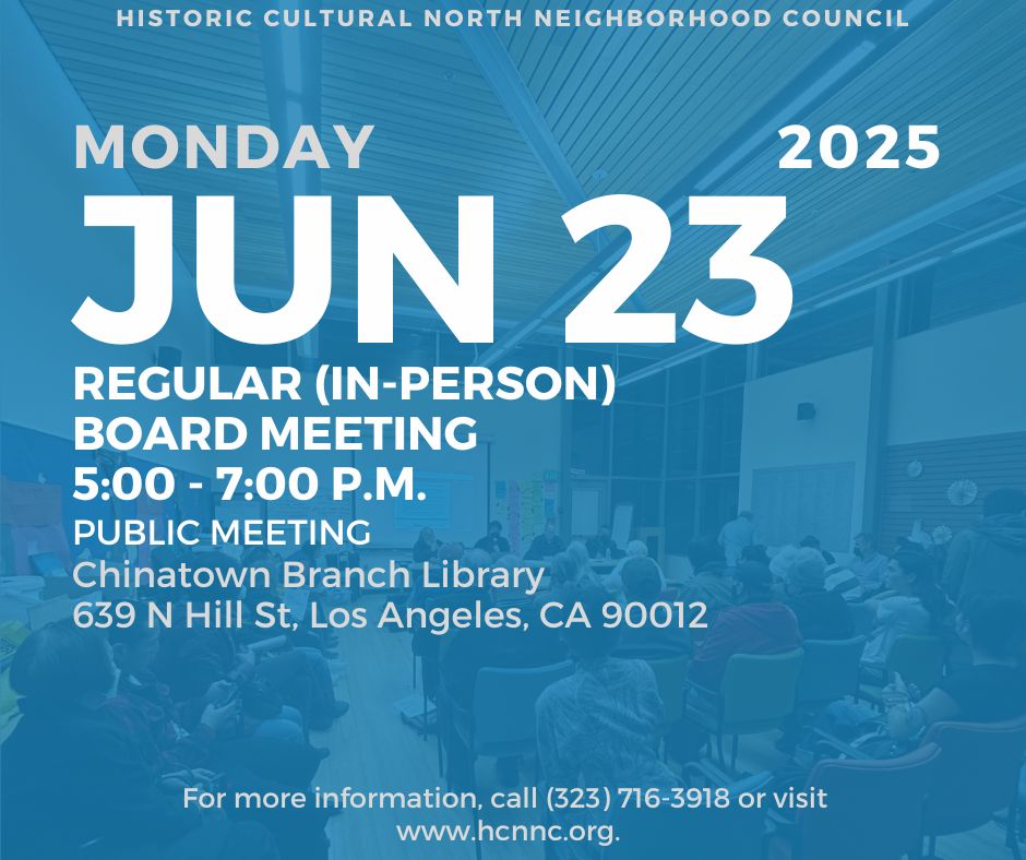 Historic Cultural North Neighborhood Council tweet media
