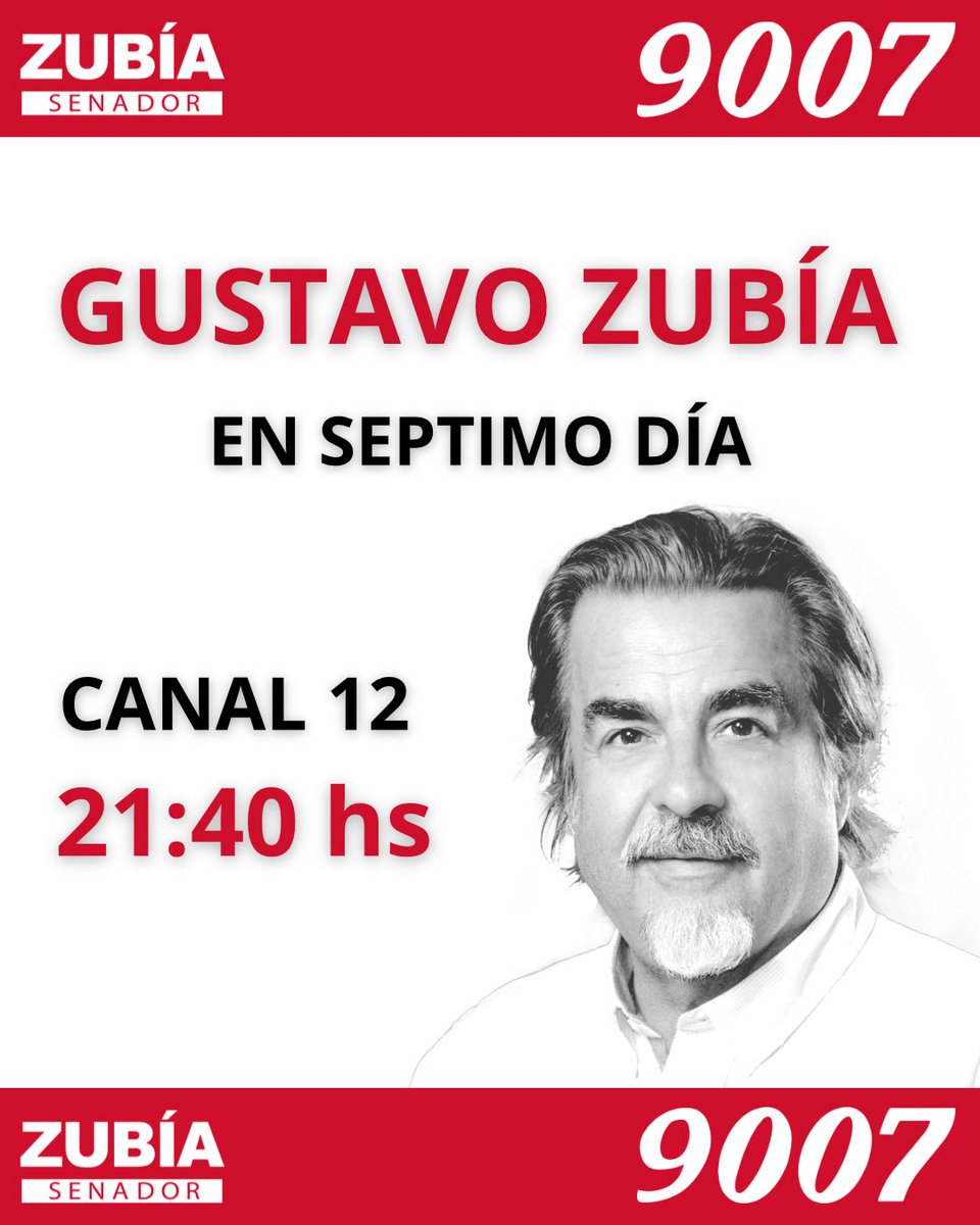🗣📢 En un ramito no se pierdan al Sen. <a href="/GustavoZubia/">Gustavo Zubia</a> en <a href="/SeptimoDiaTV/">Séptimo Día</a> a las 21:40 . Los esperamos !!! 👇