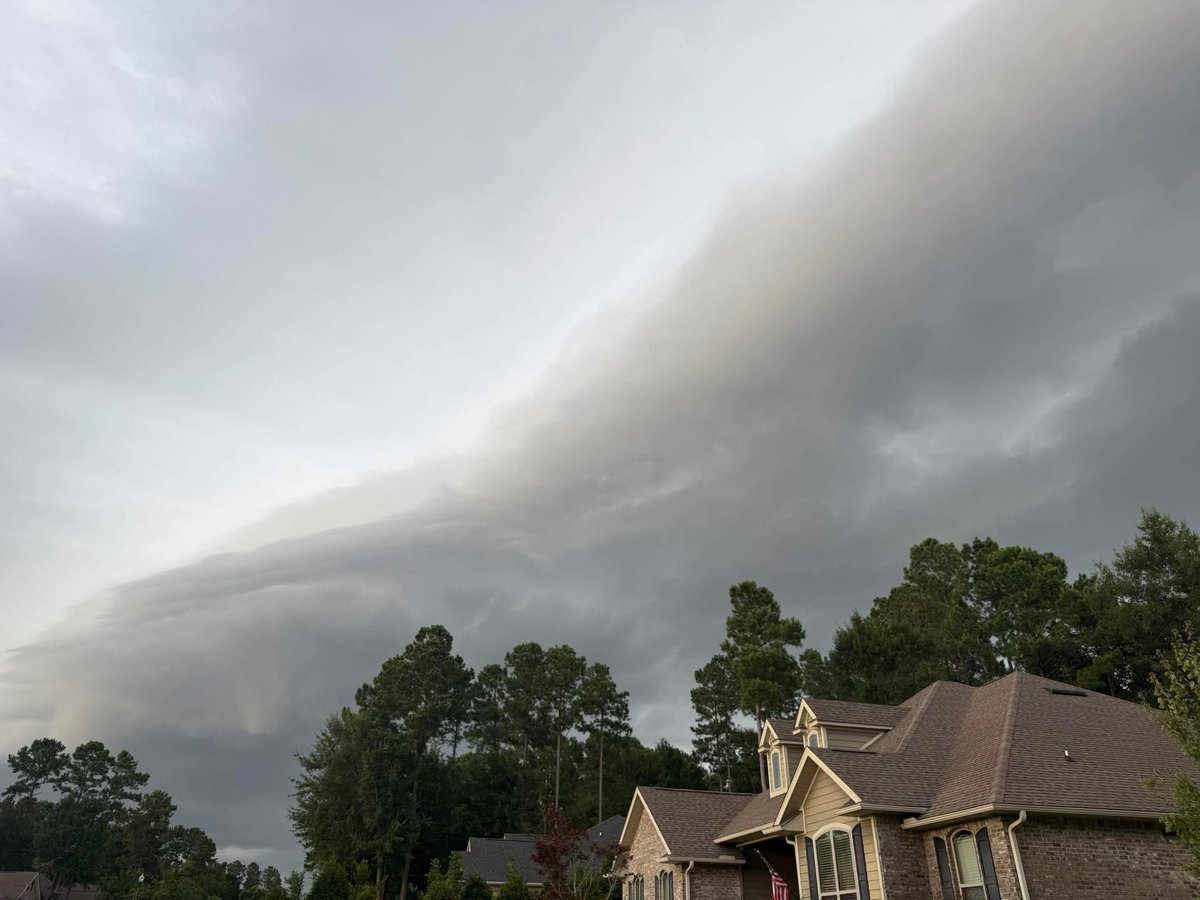 Shelf cloud near Quintette, FL north of Pensacola. Thanks to Joy Pierce for the view!