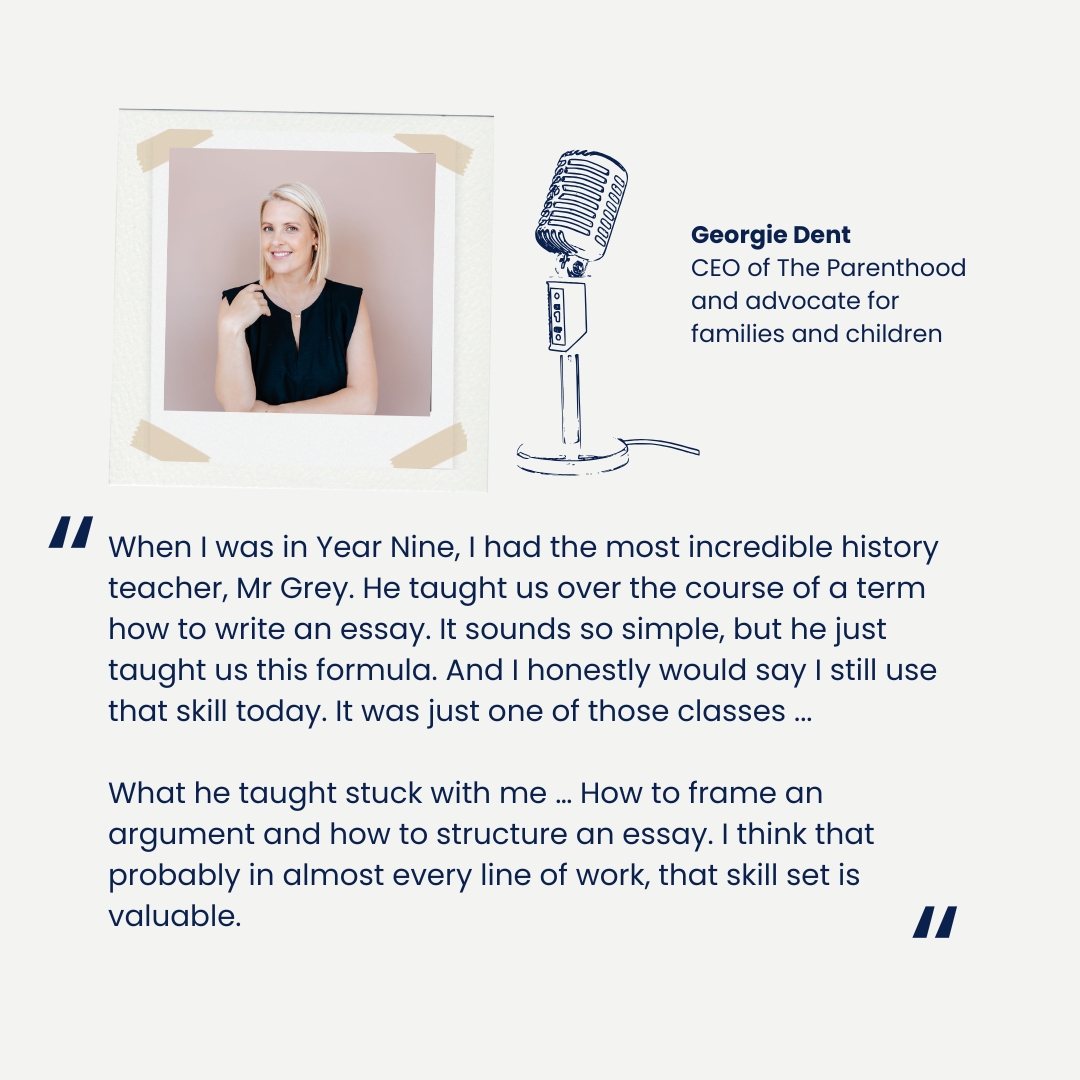 SmithFamily_org's tweet photo. A great teacher can open doors you never knew existed. 
Every guest on our Conversations with The Smith Family podcast shares the education moment that shaped their life. Scroll through to find out what this season’s first three guests told us.  
https://t.co/yd3DWTtXht https://t.co/dGln3zI7z5