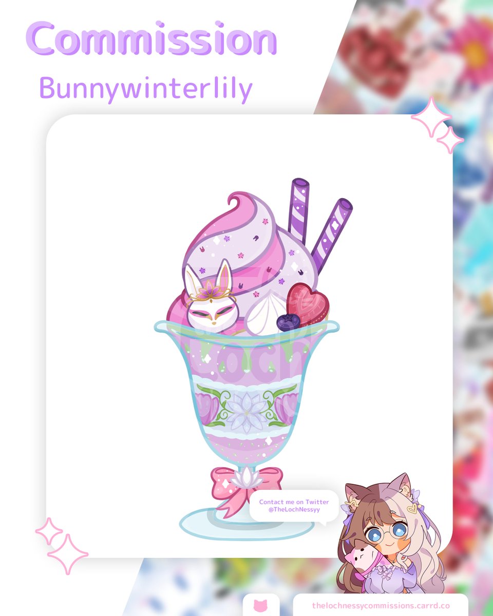 Nessy ✦ (@thelochnessyy) on Twitter photo & the cute Parfait to go along with the Boba!
Thank you <a href="/Bunnywinterlily/">BunnyWinterLily 🌷 Floral Bunny Empress 🪷</a> for commissioning me! & the cute Parfait to go along with the Boba!
Thank you <a href="/Bunnywinterlily/">BunnyWinterLily 🌷 Floral Bunny Empress 🪷</a> for commissioning me!