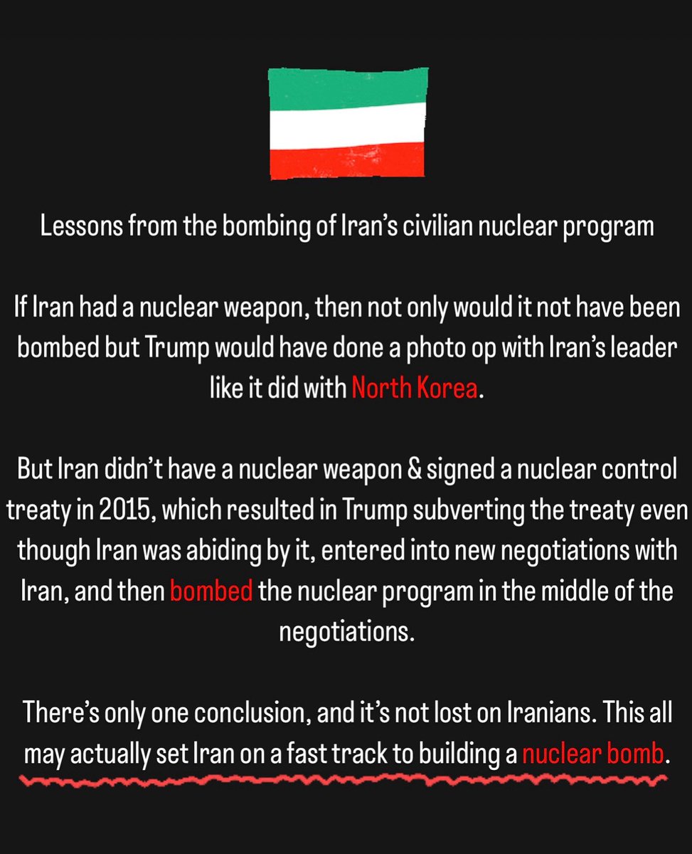 It may be a little premature to think that yesterday’s events were good for non-proliferation.