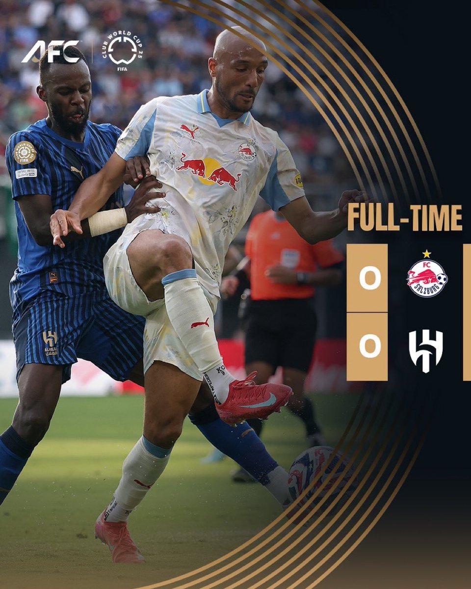 theAFCCL_ar's tweet image. نهاية المباراة | 🇦🇹 سالزبورغ 0️⃣-0️⃣ الهلال 🇸🇦
التعادل السلبي يسيطر على مجريات اللقاء ليتأجل الحسم للجولة الأخيرة في كأس العالم للأندية