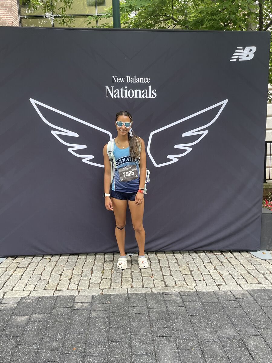 Coach_Azulay's tweet photo. Congratulations to Hayden Robinson who wrapped up her junior season today in Philly at New Balance Nationals!   She finished this season as one of the top 100 800m runners in the country…and she’s only a junior. Incredible season for an incredible kid! #warriorpride 

@SeekonkWarrior @SeekonkHS