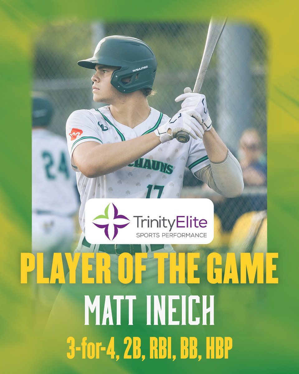 Royal Oak Leprechauns (@roleprechauns) on Twitter photo Today's Trinity Elite Sports Performance Player of the Game is Matt Ineich (<a href="/IneichMatt/">Matt Ineich</a>) after he reached base during five of his six plate appearances today.
Ineich is 8-for-21 (.381) with a .956 OPS over five games this summer.
<a href="/WVUBaseball/">WVU Baseball</a> | #RollChauns๐ Today's Trinity Elite Sports Performance Player of the Game is Matt Ineich (<a href="/IneichMatt/">Matt Ineich</a>) after he reached base during five of his six plate appearances today.
Ineich is 8-for-21 (.381) with a .956 OPS over five games this summer.
<a href="/WVUBaseball/">WVU Baseball</a> | #RollChauns๐