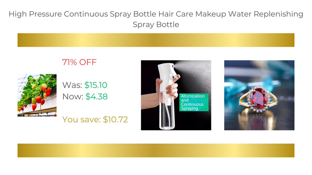 JonArauzo's tweet image. High Pressure Continuous Spray Bottle Hair Care Makeup Water Replenishing Spray Bottle

Buy it now:

s.click.aliexpress.com/e/_okh0QjS

#highpressure #continuous #spraybottle #spray #bottle #forsale #buynow #product #discount #aliexpress #shopping #smallbusiness #marincounty #california
