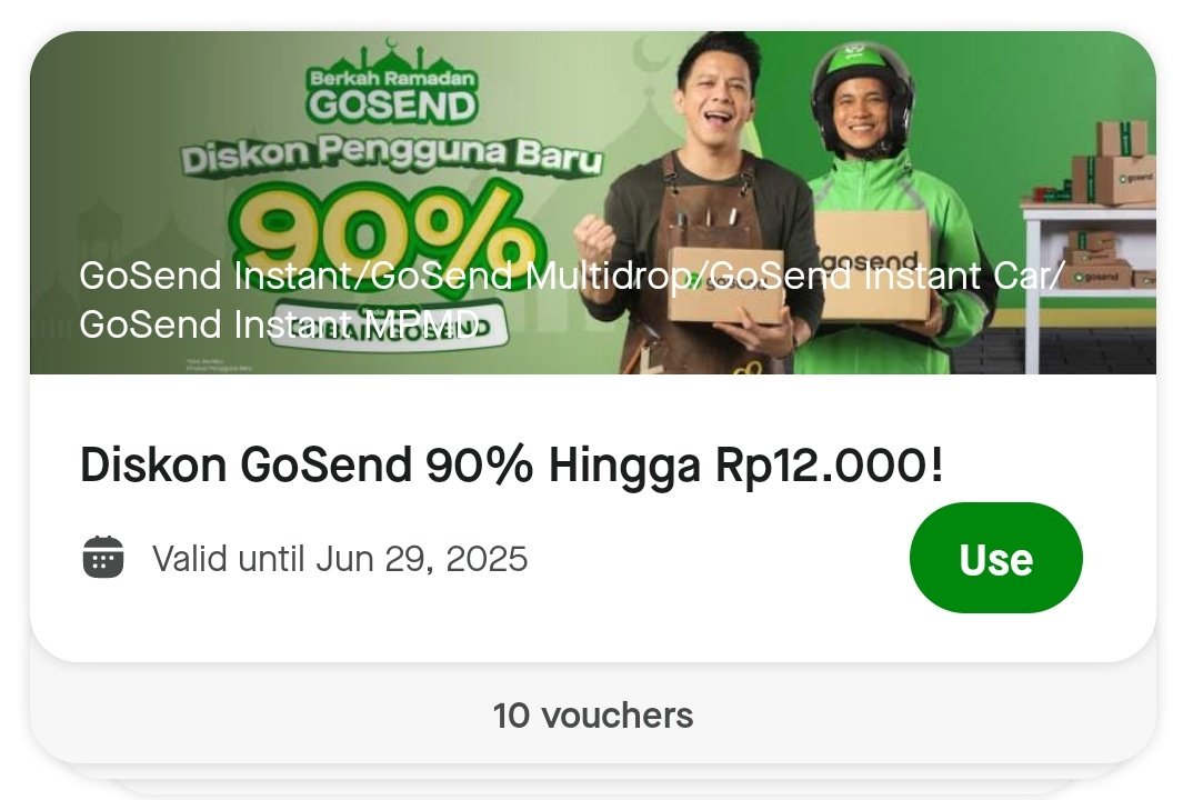 crexmloaffy's tweet photo. Ada lagi wts vc gosend 90% max 12k, fee 2k, langsung wa no book!
โจ https://t.co/12P05BZG1u tag gojek
#zonauang #gosend https://t.co/7M7L4dVMlP