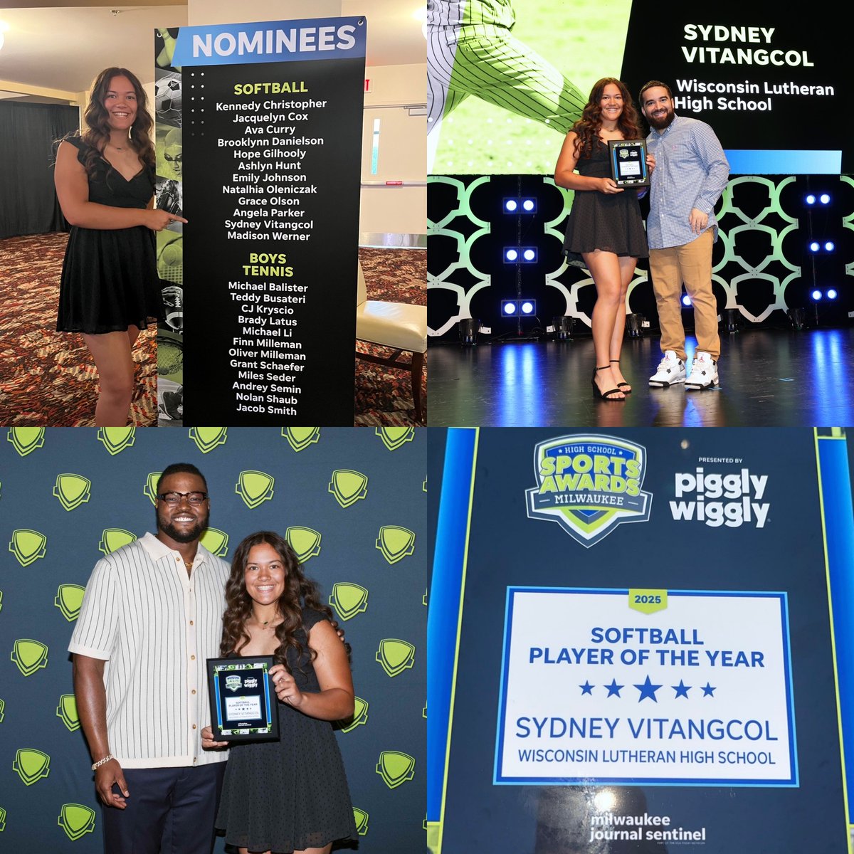 Sydney Vitangcol (@sydneyv27) on Twitter photo Grateful to be Milwaukee High School Softball Player of the Year for a 2nd time! Thank you <a href="/journalsentinel/">Journal Sentinel</a> <a href="/couldbelikemike/">Ⓜ️ichael Whitlow</a> <a href="/ZacBellman_WNY/">Zac Bellman Ⓜ️</a> <a href="/Piggly_Wiggly/">Piggly Wiggly Midwest</a> <a href="/hssportsawards/">USA TODAY High School Sports Awards</a>! #MilwaukeeHSSA #USATODAYHSSA
<a href="/WiscoVikingSB/">Wisco Softball</a> <a href="/WLHSVikings/">WLHS Vikings Athletics</a> <a href="/MagicNeace/">Indiana Magic Gold 07 Neace</a> <a href="/BadgerSoftball/">Wisconsin Softball</a> <a href="/BadgerHealy/">BadgerCoachHealy</a> <a href="/dzym6/">Danielle Zymkowitz</a> Grateful to be Milwaukee High School Softball Player of the Year for a 2nd time! Thank you <a href="/journalsentinel/">Journal Sentinel</a> <a href="/couldbelikemike/">Ⓜ️ichael Whitlow</a> <a href="/ZacBellman_WNY/">Zac Bellman Ⓜ️</a> <a href="/Piggly_Wiggly/">Piggly Wiggly Midwest</a> <a href="/hssportsawards/">USA TODAY High School Sports Awards</a>! #MilwaukeeHSSA #USATODAYHSSA
<a href="/WiscoVikingSB/">Wisco Softball</a> <a href="/WLHSVikings/">WLHS Vikings Athletics</a> <a href="/MagicNeace/">Indiana Magic Gold 07 Neace</a> <a href="/BadgerSoftball/">Wisconsin Softball</a> <a href="/BadgerHealy/">BadgerCoachHealy</a> <a href="/dzym6/">Danielle Zymkowitz</a>