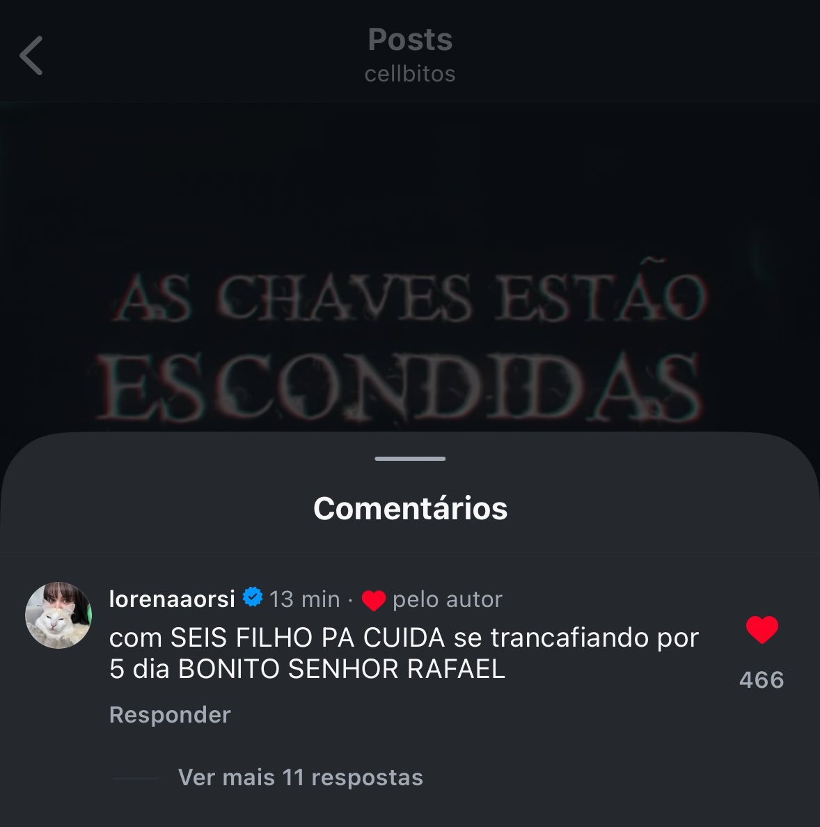 a lore está odiando ter que ficar longe do seu amado