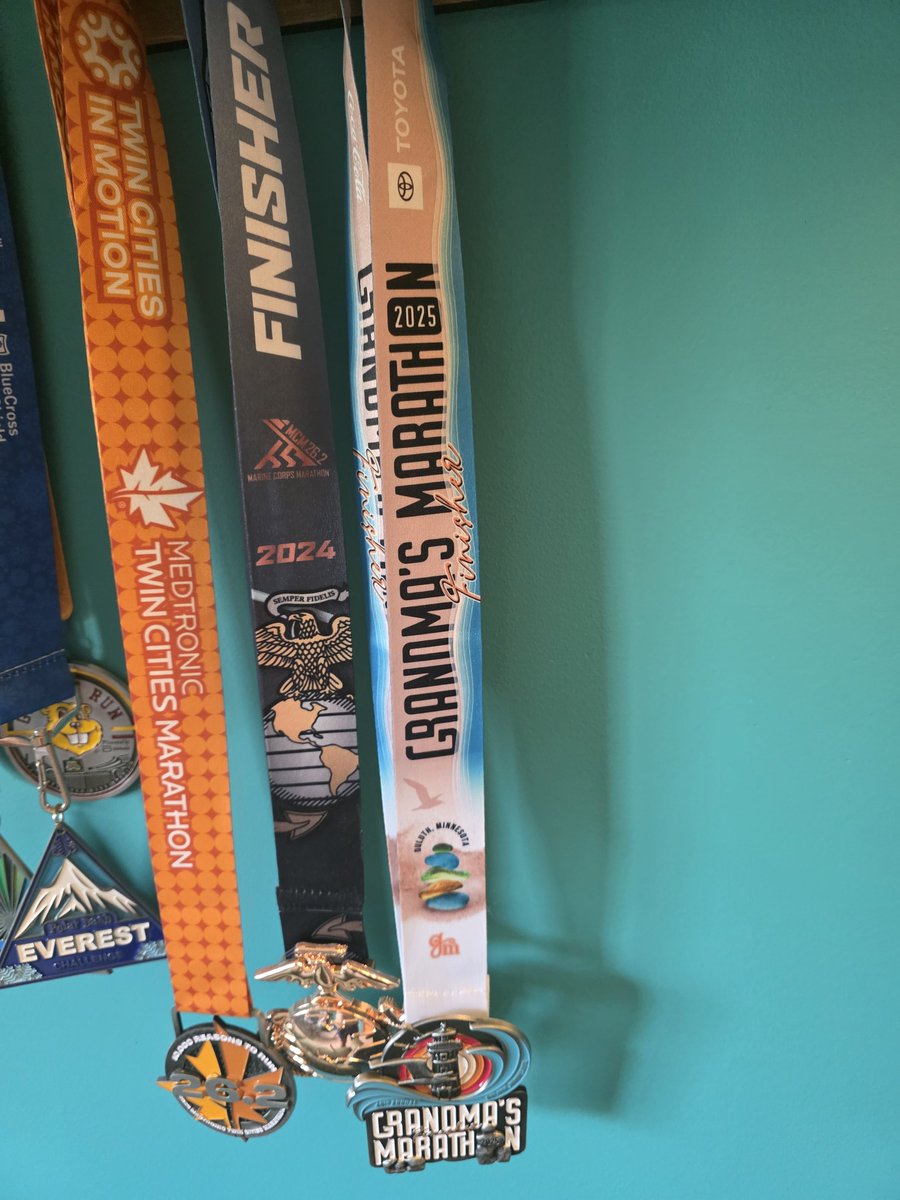 Happy Sunday Runday (early start on Medal Monday)!  Nice shake out run this morning!  Figured out that Grandma's yesterday makes the Duo Dozen in the marathon category!  I have no plans to run any race solo again - inclusion for all!