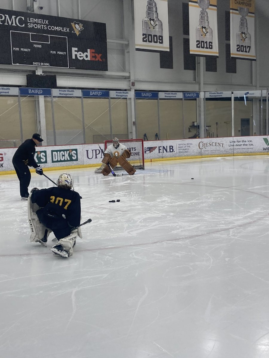 IcePittsburgh's tweet image. Earlier this month, @penguins Goalie Coach Andy Chiodo hosted Goalie Game Participant Ryne Tinney and 2 additional goalies for a private training session! Thank you to Andy and the Penguins for the opportunity! ๐ฅ
