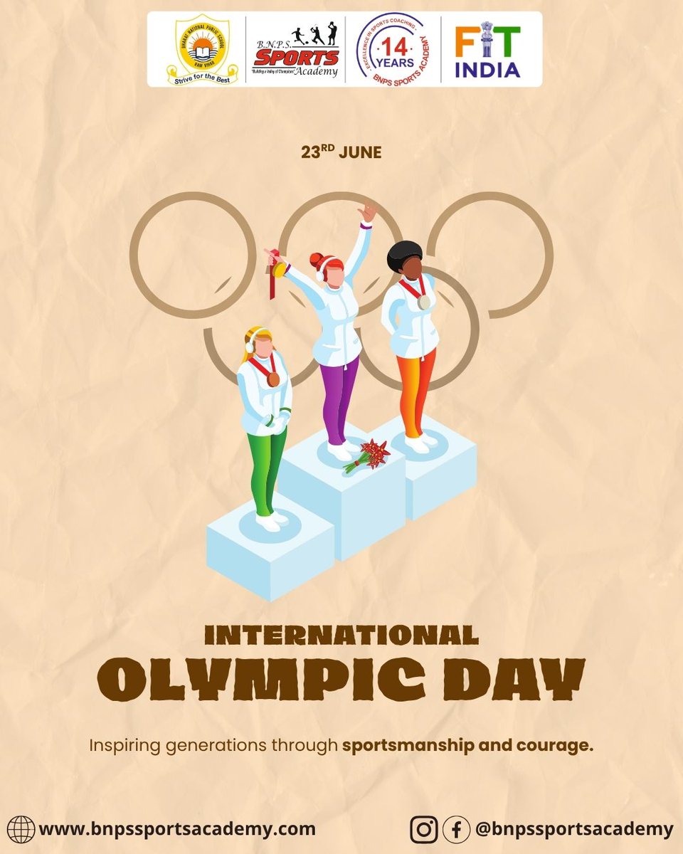 BNPSAcademy's tweet photo. IGNITE THE FLAME WITHIN! 🔥🏅 Celebrating International Olympic Day with BNPS Sports Academy! Let's chase our dreams, push boundaries, and strive for excellence! 💪 #OlympicDay #SportsExcellence #BNPSSportsAcademy https://t.co/XvE9iHu5bN