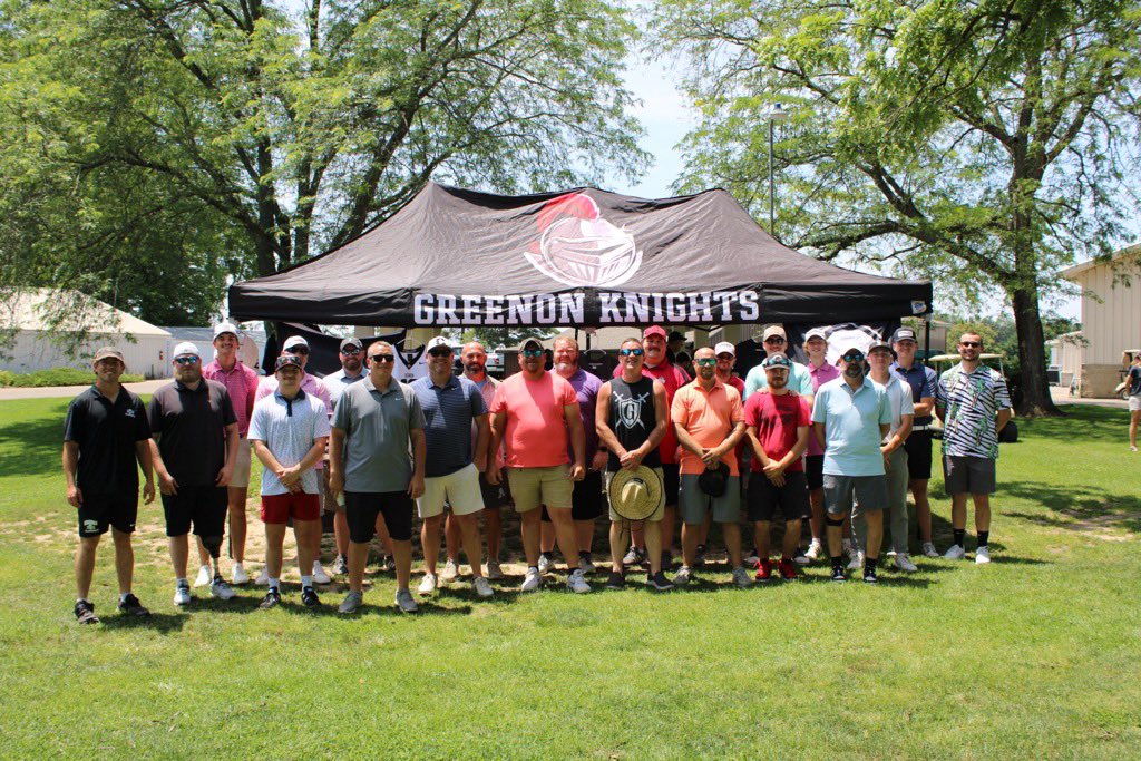 Our 8th Annual Greenon Knights Football Golf Scramble was a HUGE success!  Thanks to our sponsors and teams for supporting!  Some pics from some of our current players and past.  Go Knights!