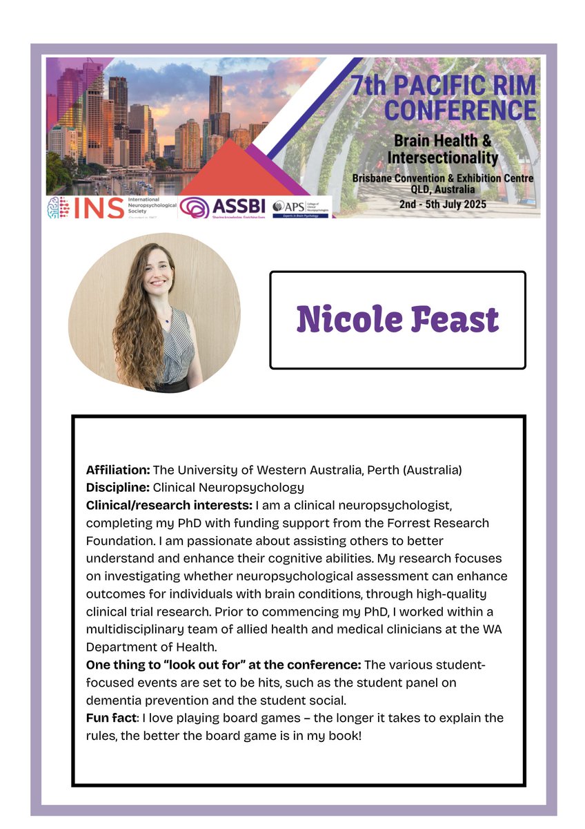 ASSBI1's tweet image. 🎓 Meet Nicole Feast, our ASSBI Student Representative
Nicole brings a fresh perspective and strong student voice to the organising committee.
Check out the flyer below to hear what she's most excited about! 👇