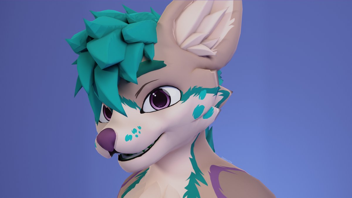 Melon1te's tweet image. A Kitzu retexture for Macc11!
Base by Hirozu
#render #vrchatfurry