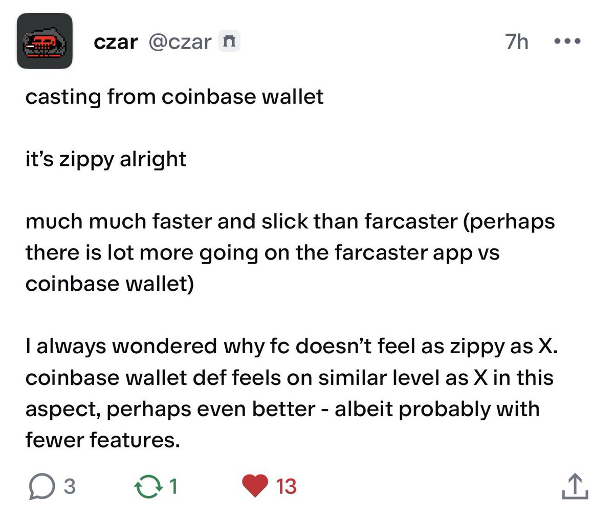 aneri.base.eth (@0xaneri) on Twitter photo When users start posting about your appâs speed you know youâre doing something right.
We made performance a top priority. We bake it into roadmaps, we take OKRs against it, and <a href="/chintanturakhia/">Chintan TurakhiađĄď¸</a> even runs through all screens with a performance overlay to show live metrics like When users start posting about your appâs speed you know youâre doing something right.
We made performance a top priority. We bake it into roadmaps, we take OKRs against it, and <a href="/chintanturakhia/">Chintan TurakhiađĄď¸</a> even runs through all screens with a performance overlay to show live metrics like
