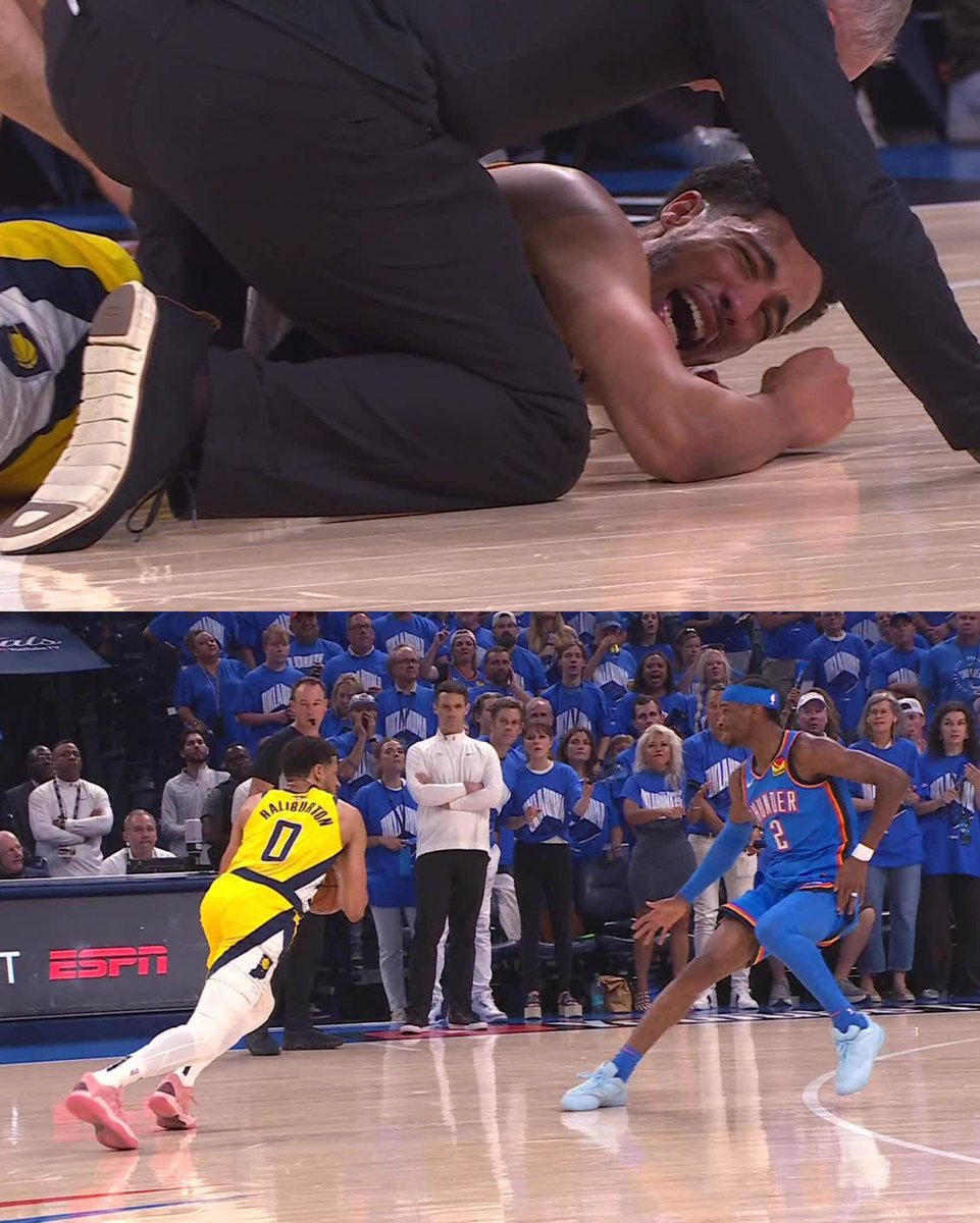 DiasPerfectos's tweet photo. “¿Por qué lloran los hombres?”

- Haliburton se lesionó en el partido de su vida 😭 https://t.co/mFrEau9yCa