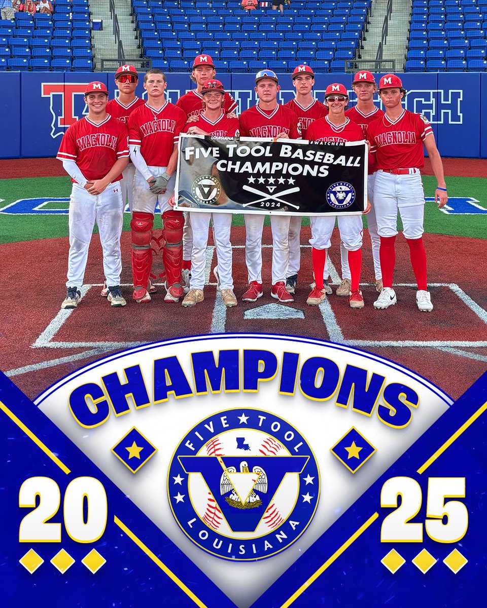 โ๏ธFive Tool Louisianaโ๏ธ (@fivetoolla) on Twitter photo ๐CHAMPIONS!๐
Congrats to Magnolia Baseball on winning the 17/18U championship of the <a href="/FiveTool/">Five Tool Baseball</a> Louisiana LA Tech Showdown!
#WatchEm ๐CHAMPIONS!๐
Congrats to Magnolia Baseball on winning the 17/18U championship of the <a href="/FiveTool/">Five Tool Baseball</a> Louisiana LA Tech Showdown!
#WatchEm