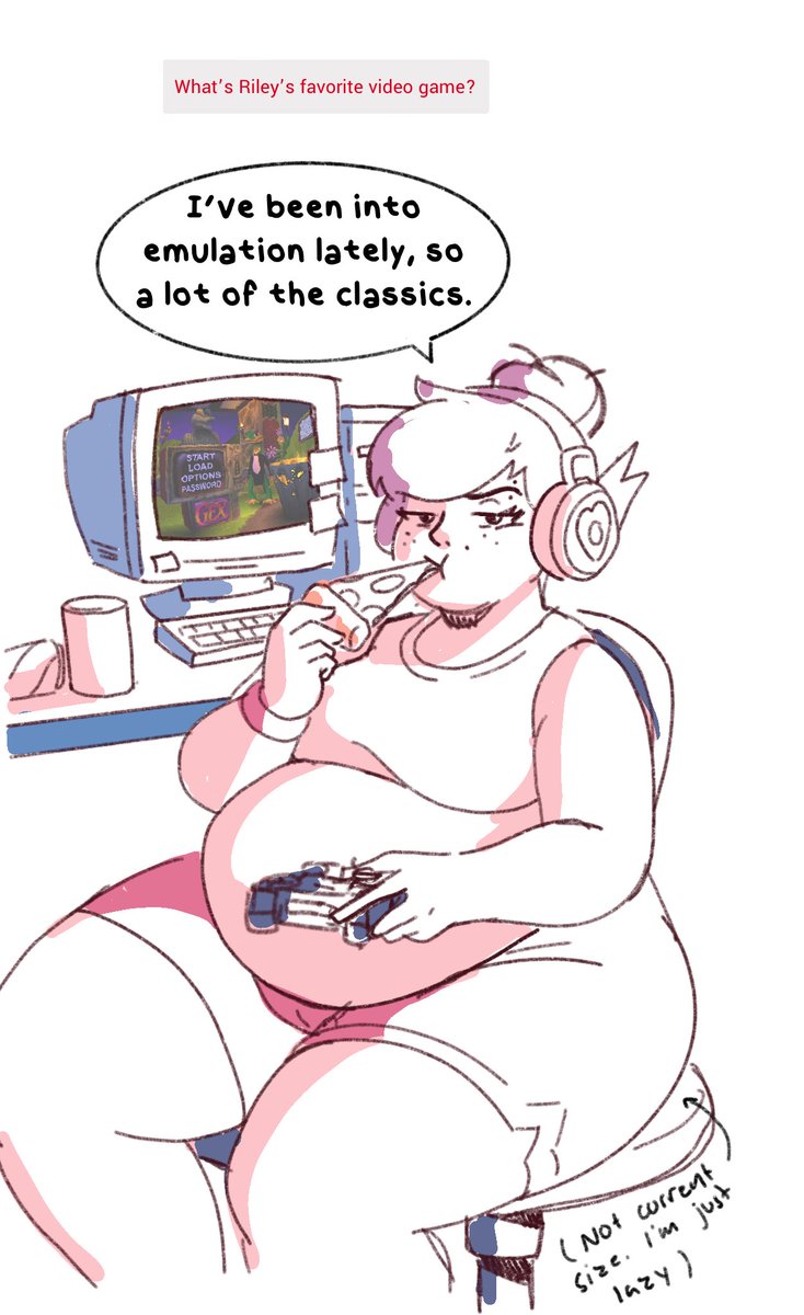 WholeLottaBlank's tweet photo. "What’s Riley’s favorite video game?" -> your answer https://t.co/FqqPOpOYee https://t.co/uG7JDWudGs