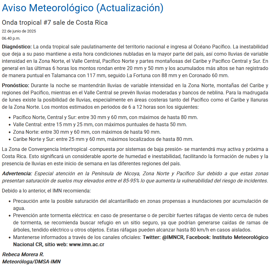 IMN Costa Rica tweet media